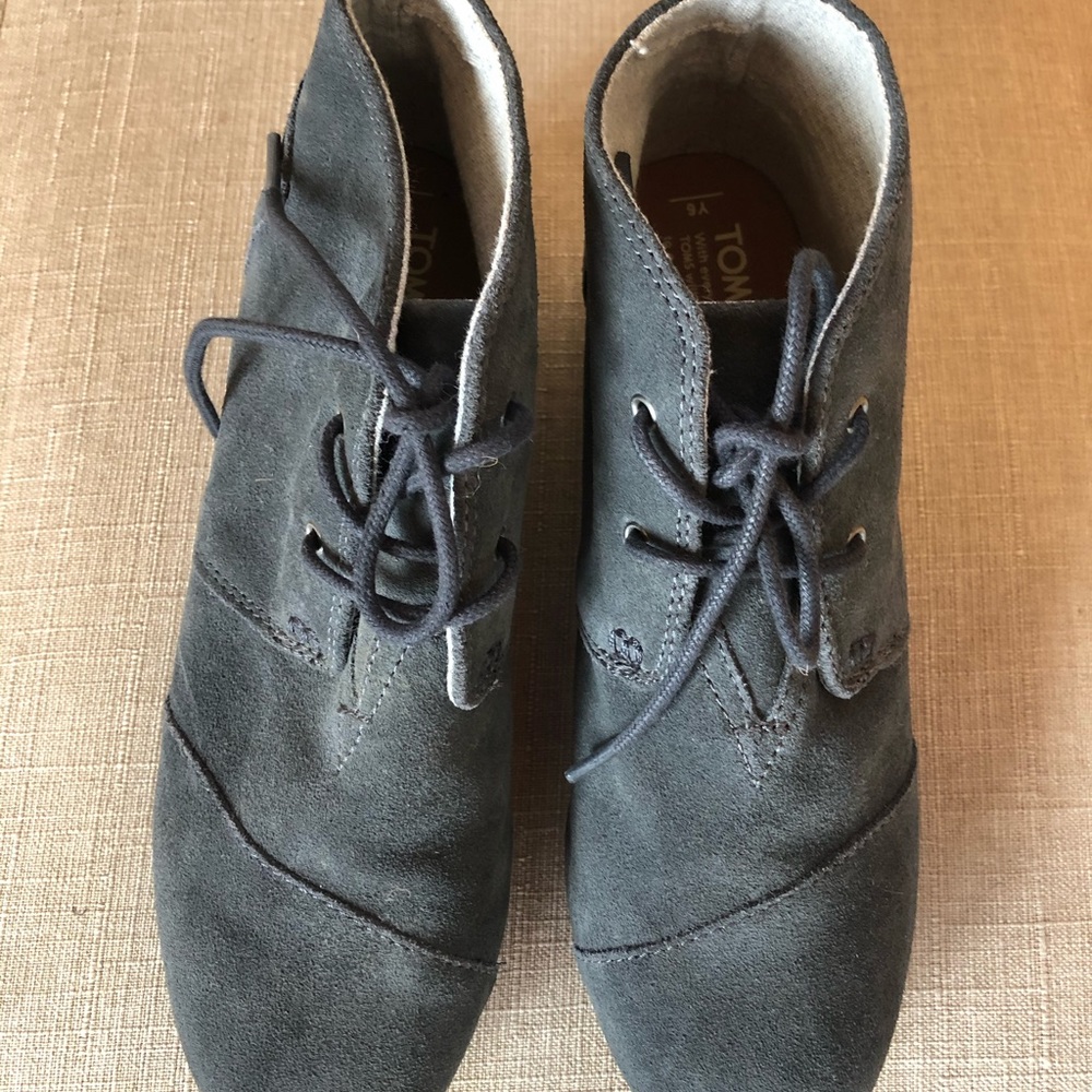 Toms blue/grey wedges